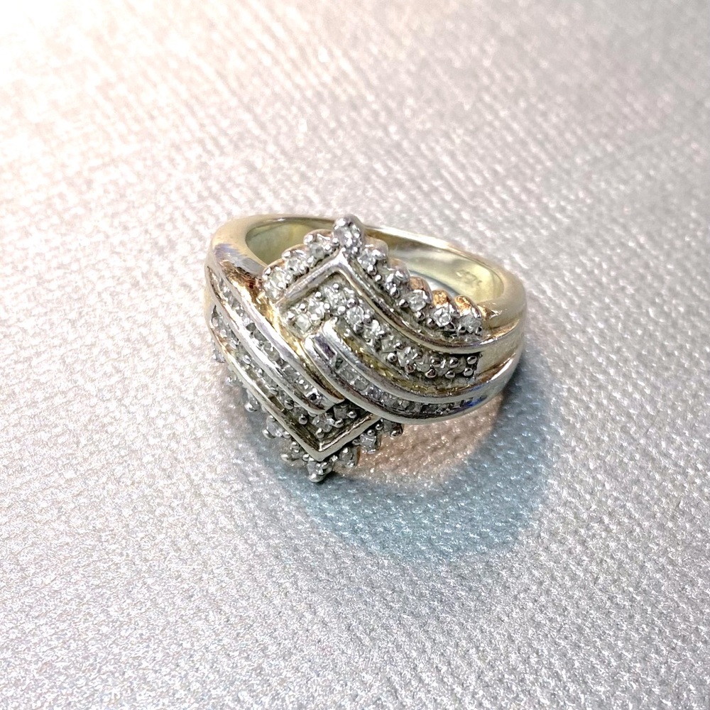 Sterling diamond ring